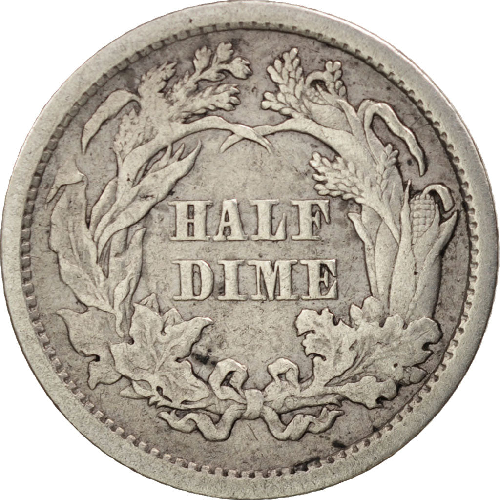 États-Unis, Seated Liberty Half Dime, 1861, Philadelphia, TB, KM:91