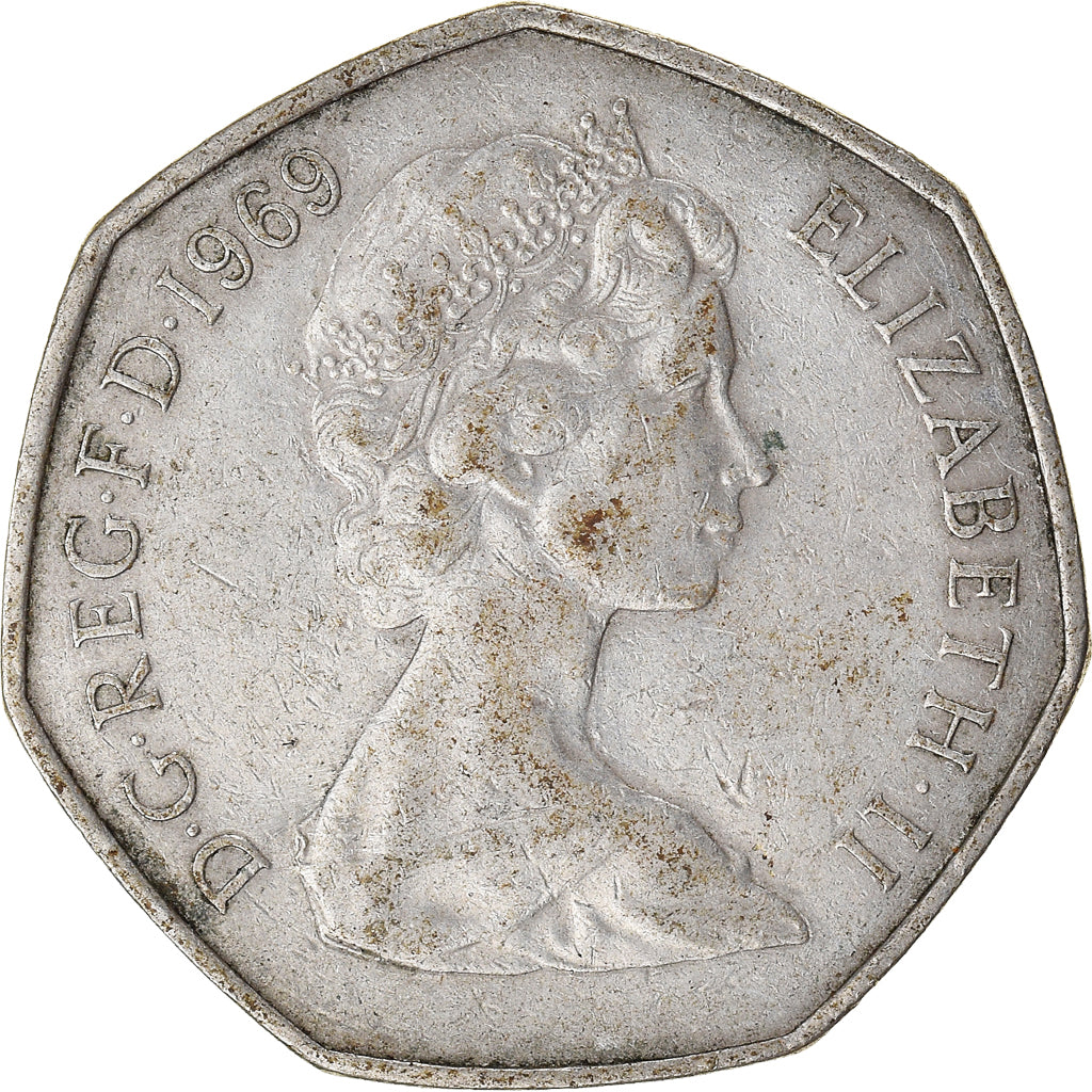 Munten, Groot Bretagne, 50 New Pence, 1969