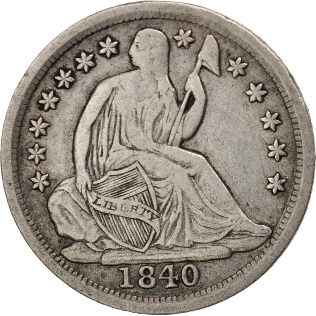 États-Unis, Seated Liberty Half Dime, 1840, New Orleans, TB, KM:62.1