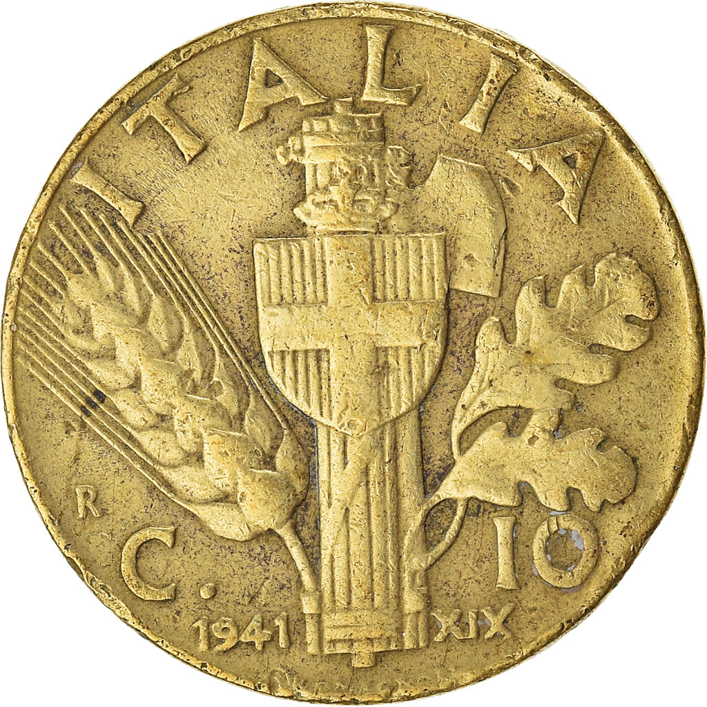 Moneda, Italia, 10 Centesimi, 1941