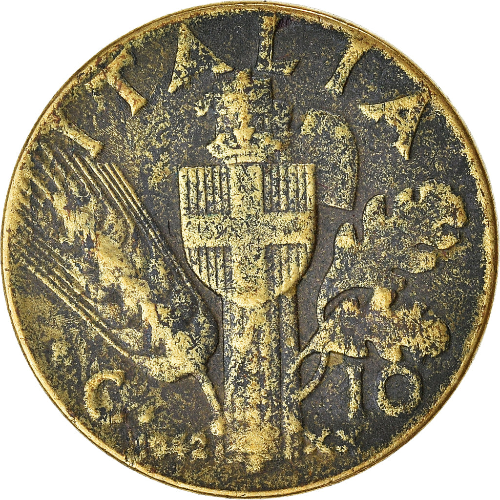 Moneda, Italia, 10 Centesimi, 1942