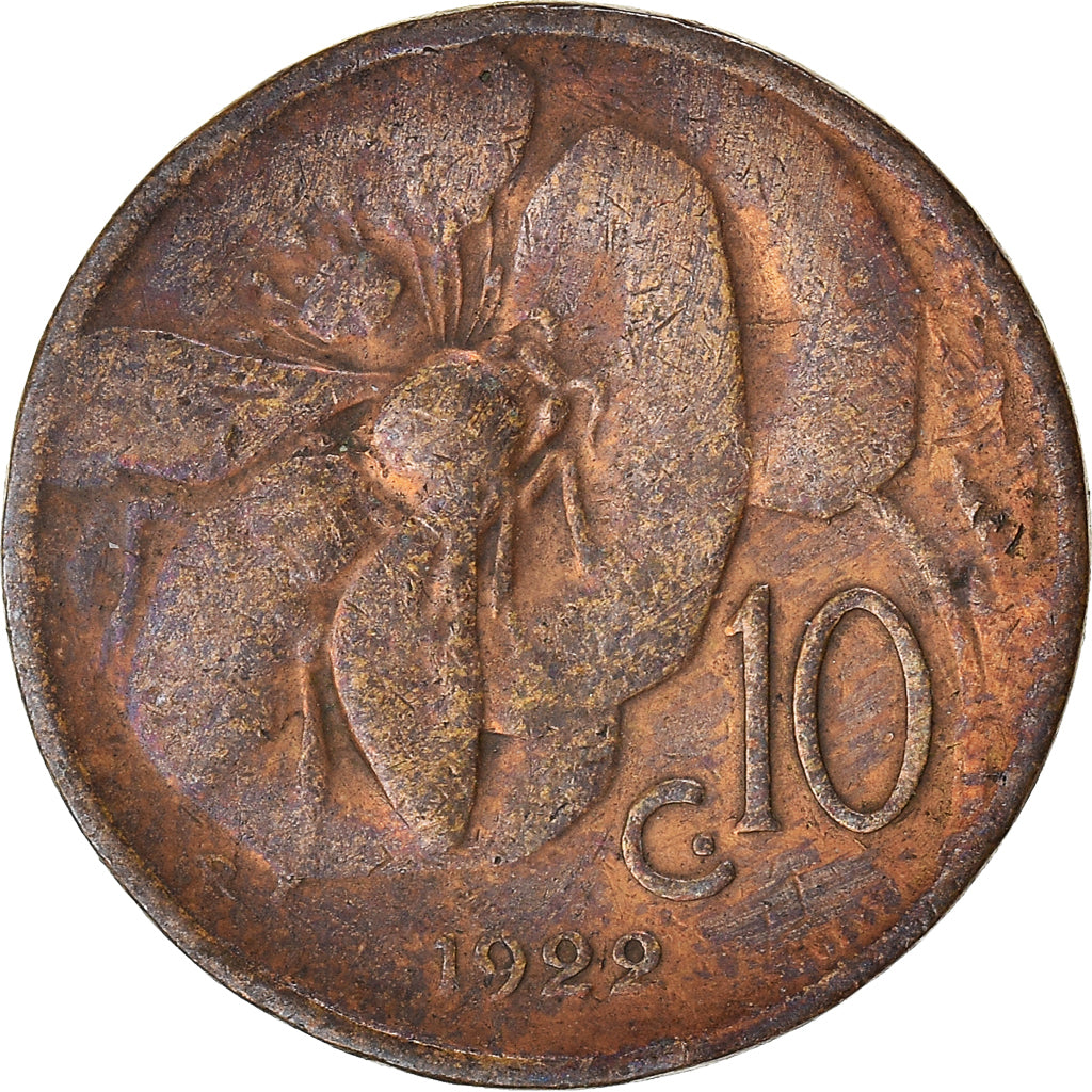 Moeda, Itália, 10 Centesimi, 1922