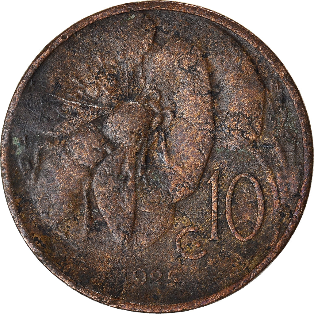 Moneda, Italia, 10 Centesimi, 1925