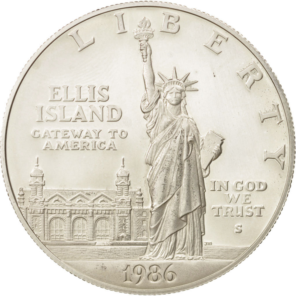 États-Unis, Dollar, Liberty, 1986, San Francisco, SUP, Argent, KM:214