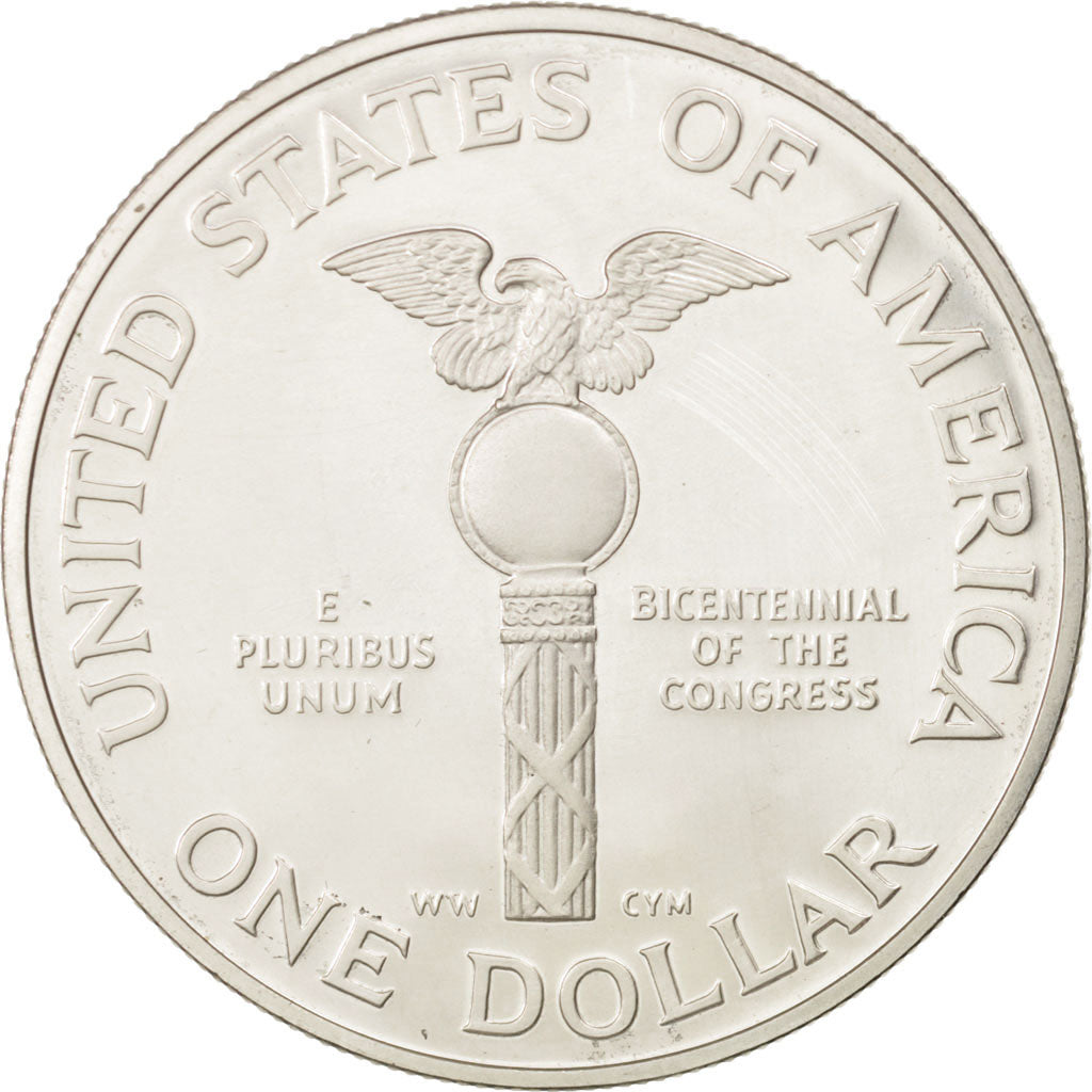 États-Unis, Dollar, Congress, 1989, San Francisco, SPL, Argent, KM:225