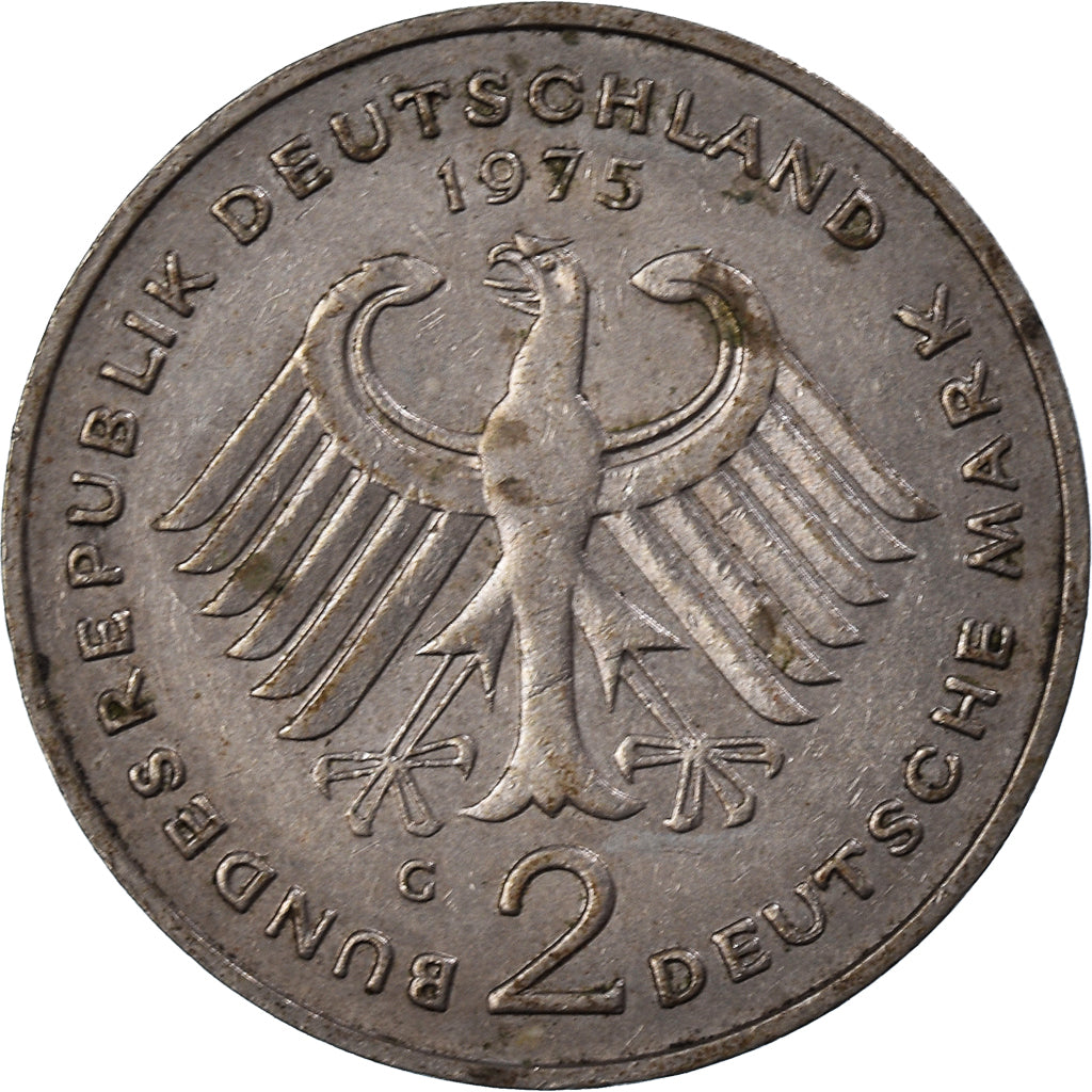 Moneta, GERMANIA - REPUBBLICA FEDERALE, 2 Mark, 1975