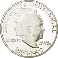 Stati Uniti, Dollar, 1990, U.S. Mint, Philadelphia, FDC, Argento, KM:227