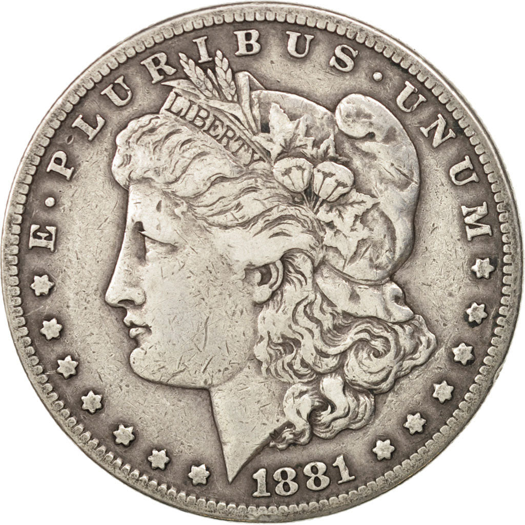 Stati Uniti, Morgan Dollar, Dollar, 1881, U.S. Mint, San Francisco, MB+, Arge...