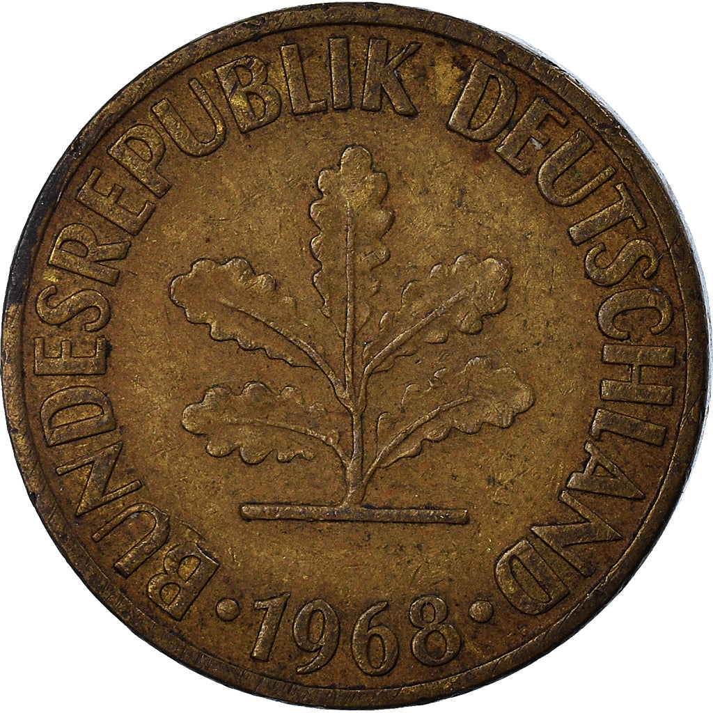 Munten, Federale Duitse Republiek, 10 Pfennig, 1968