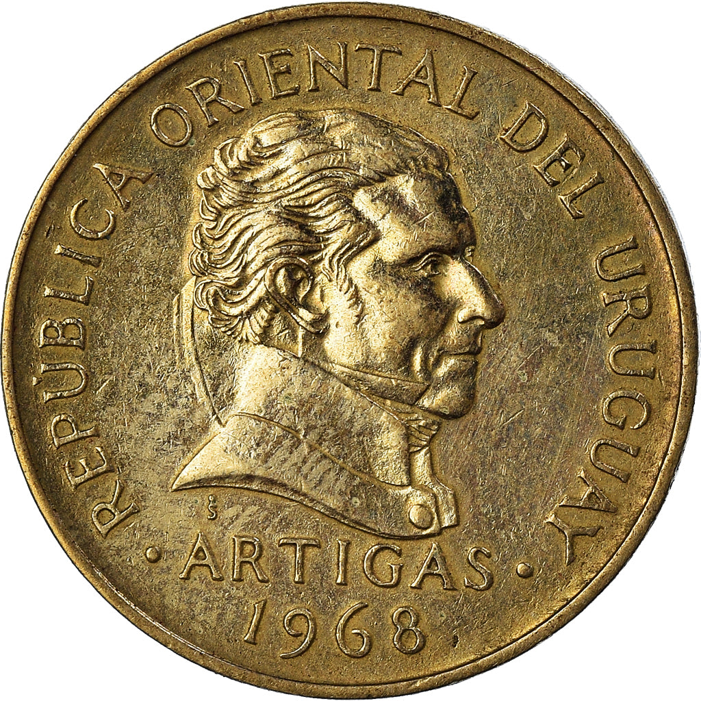 Moneda, Uruguay, 10 Pesos, 1968