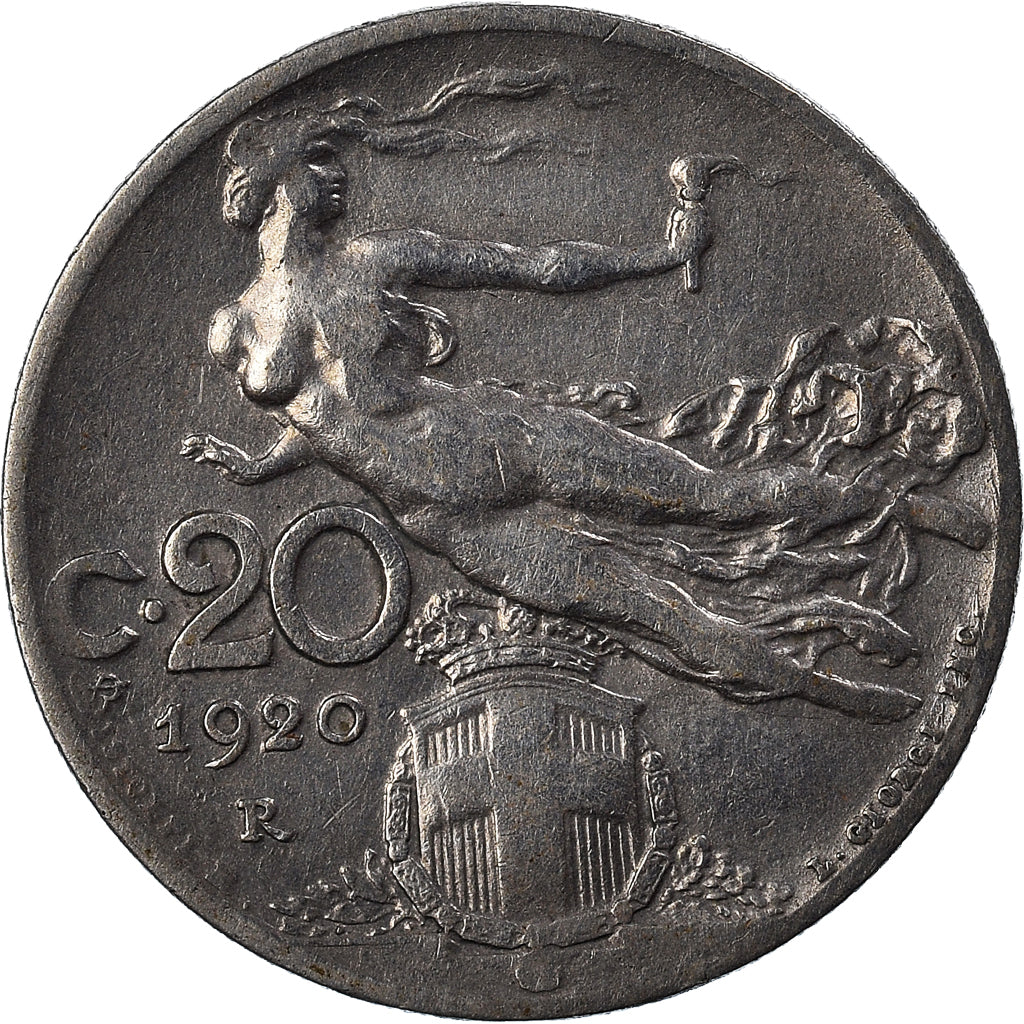 Munten, Italië, 20 Centesimi, 1920