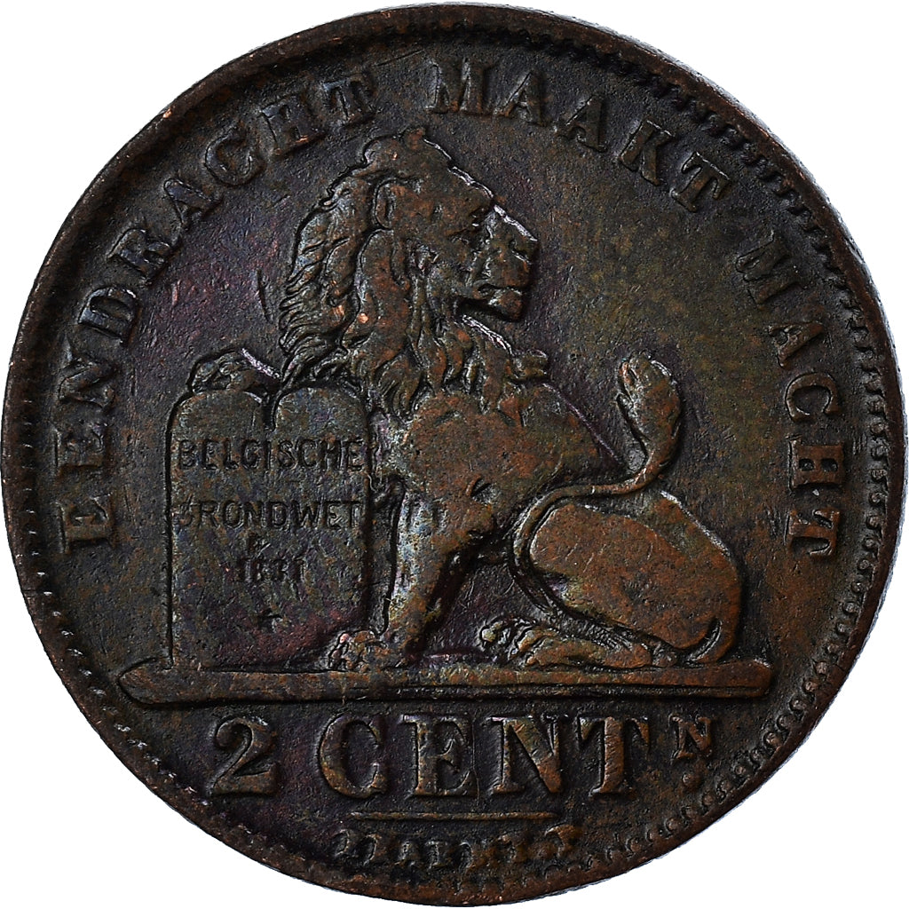 Monnaie, Belgique, 2 Centimes, 1911