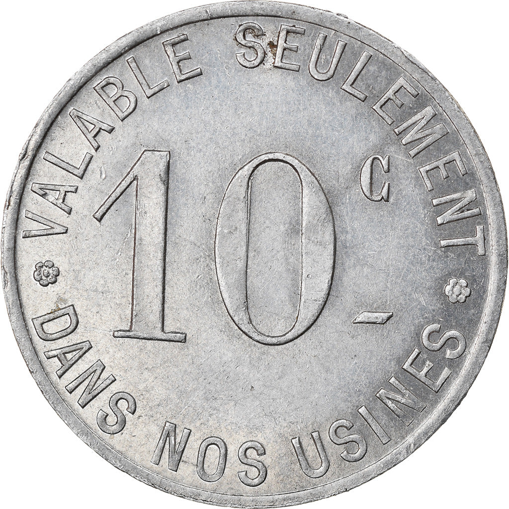 Coin, France, Société RATEAU, La Courneuve, 10 Centimes, AU(50-53), Aluminium
