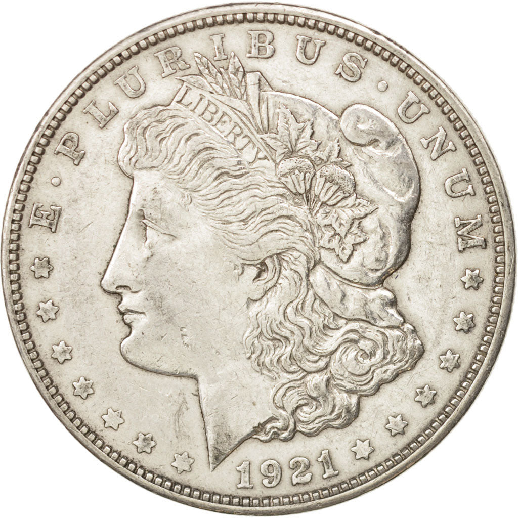 Stati Uniti, Morgan Dollar, Dollar, 1921, U.S. Mint, Denver, BB, Argento, KM:110
