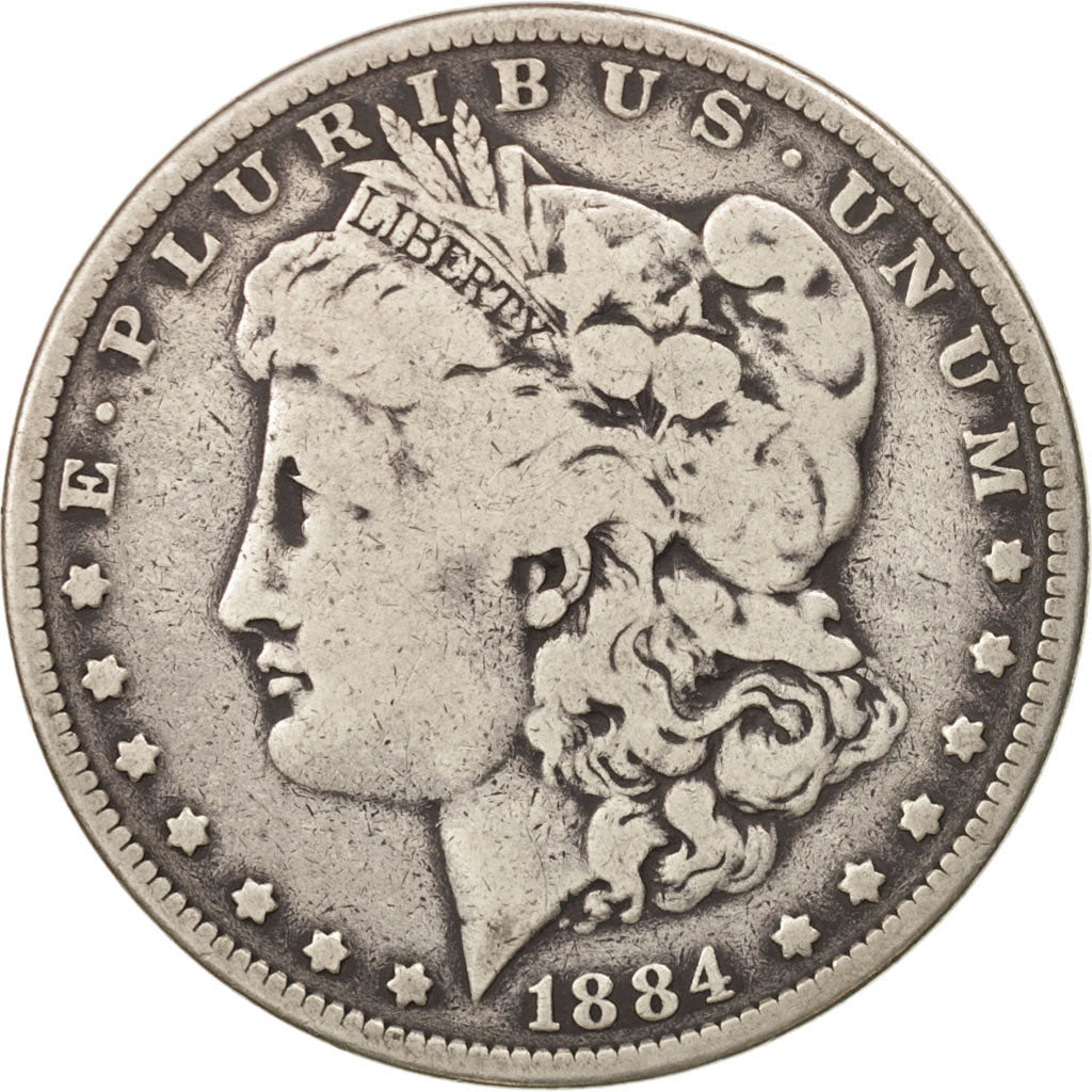 États-Unis, Morgan Dollar, 1884, Philadelphia, TB, KM:110
