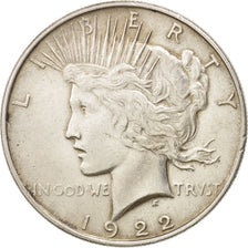 États-Unis, Peace Dollar, 1922, Philadelphia, TTB, KM:150