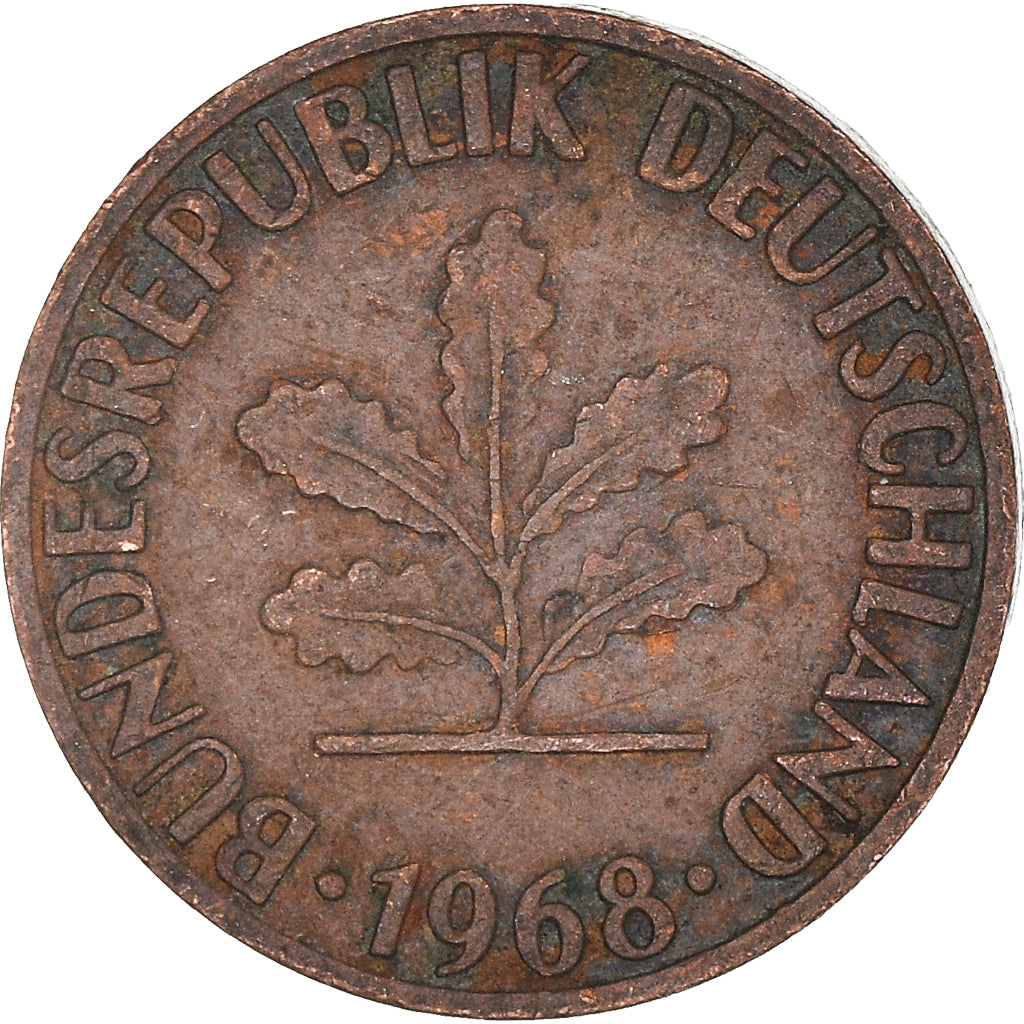 Monnaie, République fédérale allemande, Pfennig, 1968