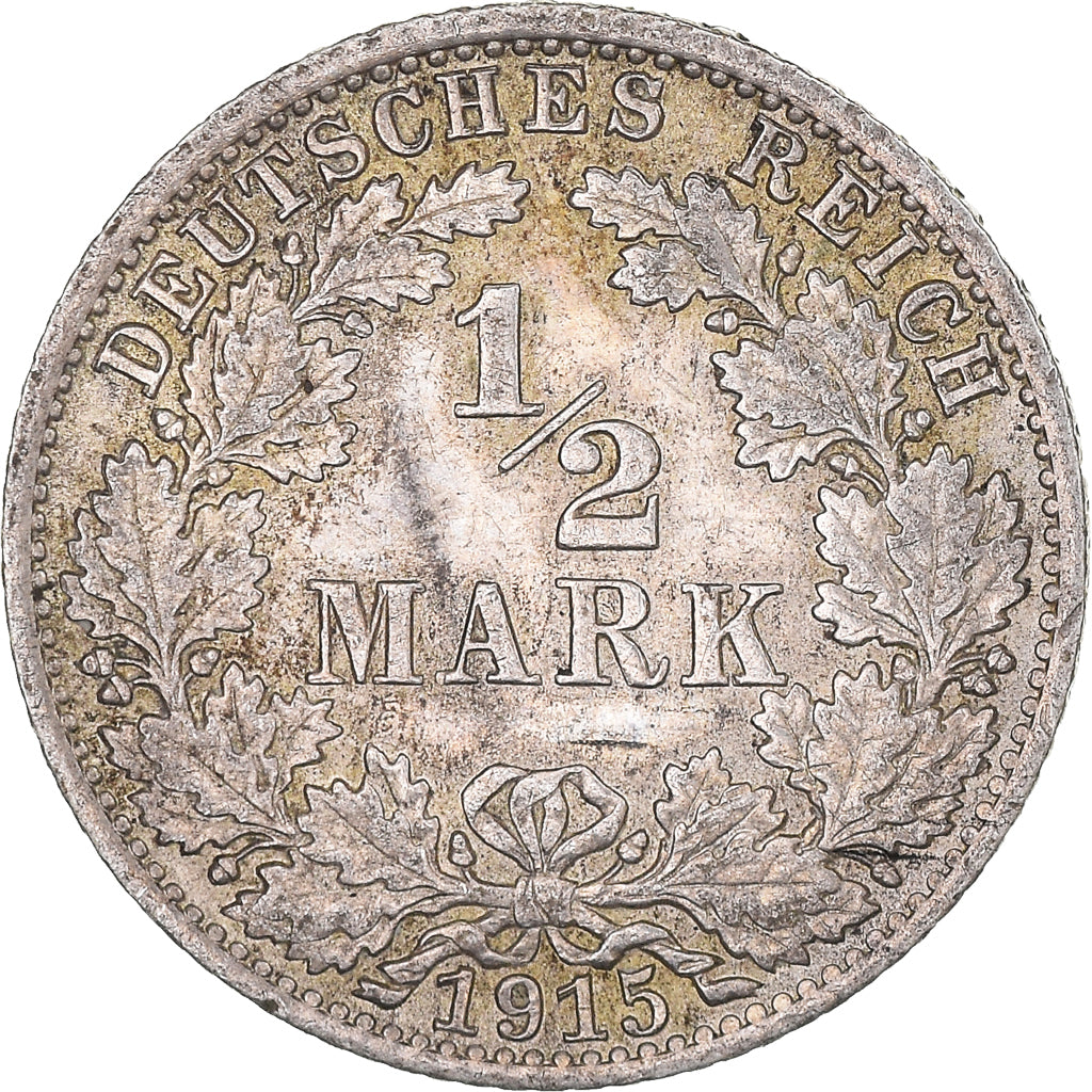 Münze, GERMANY - EMPIRE, 1/2 Mark, 1915