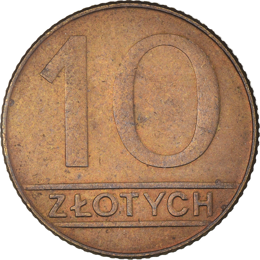 Coin, Poland, 10 Zlotych, 1990