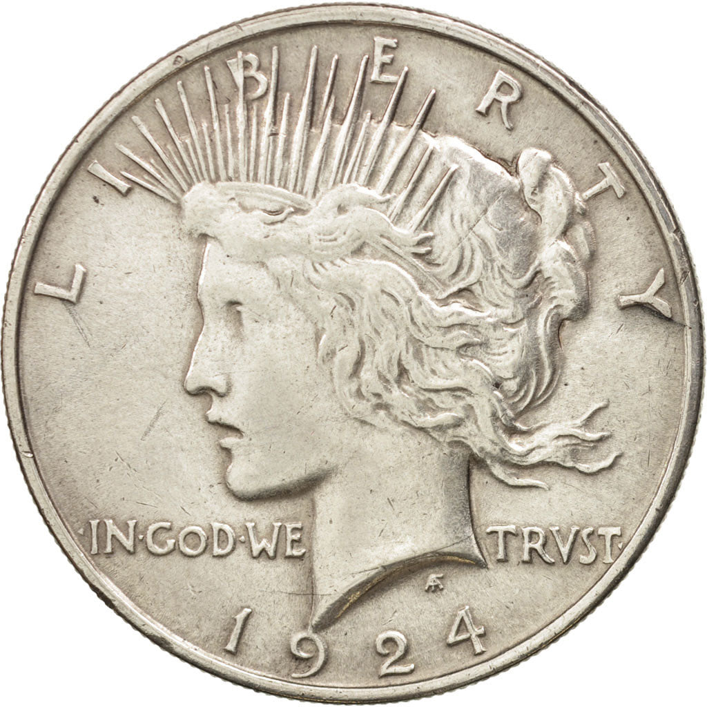 United States, Peace Dollar, 1924, Philadelphia, AU(50-53), KM:150