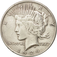United States, Peace Dollar, 1924, Philadelphia, AU(50-53), KM:150