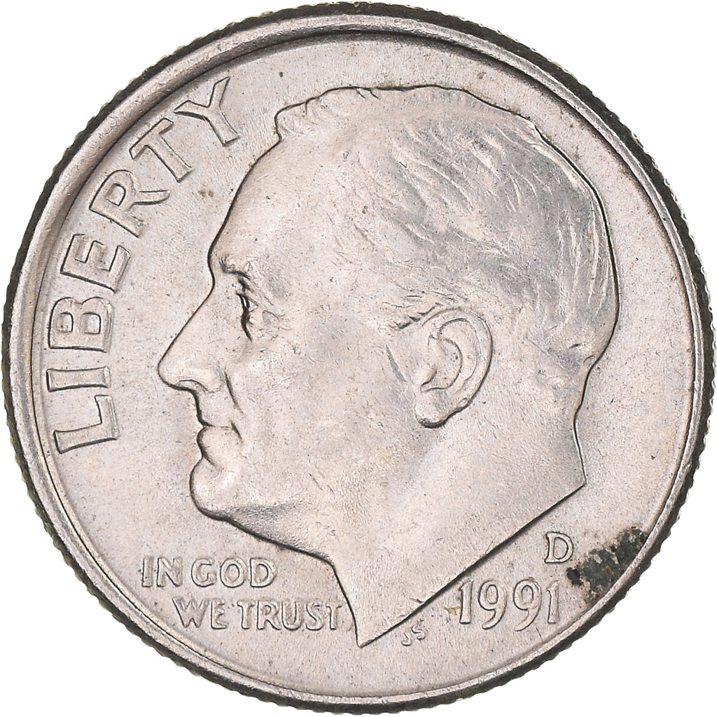 Münze, Vereinigte Staaten, Dime, 1991