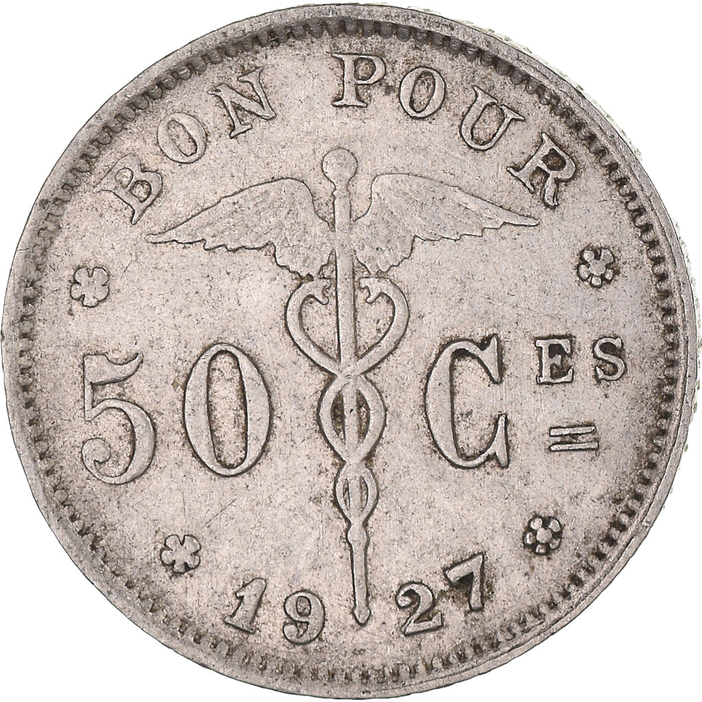 Moneta, Belgia, 50 Centimes, 1927