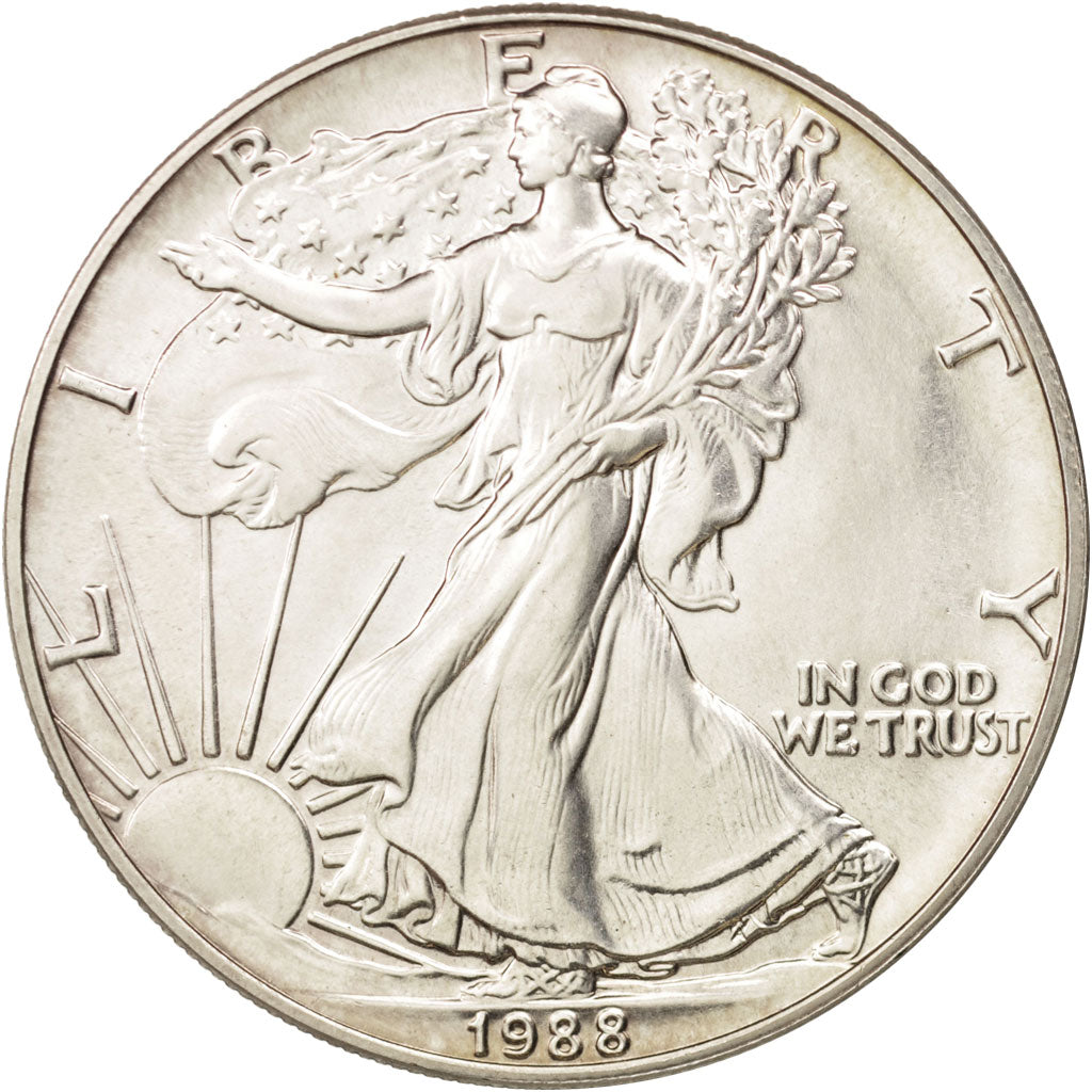 Monnaie, États-Unis, Dollar, 1988, U.S. Mint, Philadelphie, FDC, Argent, KM:273