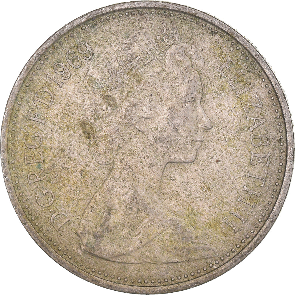 Coin, Great Britain, 5 New Pence, 1969