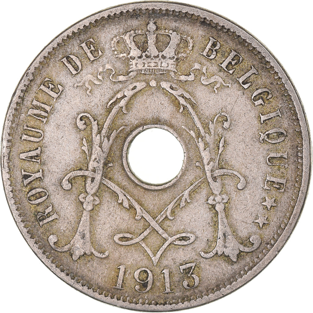 Coin, Belgium, 25 Centimes, 1913