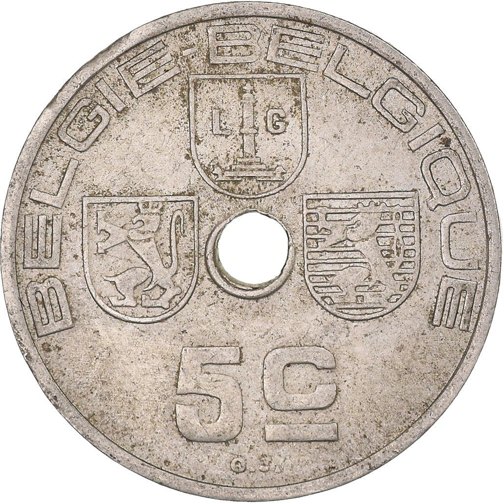 Moneta, Belgio, 5 Centimes, 1940
