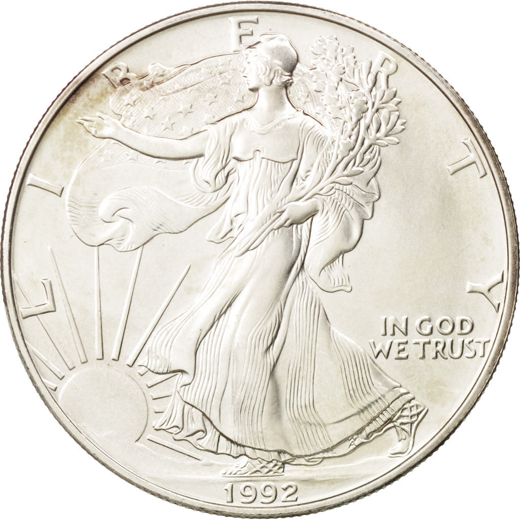Moneta, Stati Uniti, Dollar, 1992, U.S. Mint, Philadelphia, SPL+, Argento