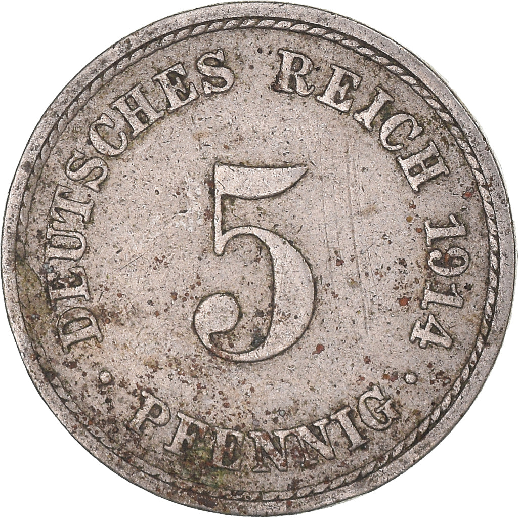 Munten, DUITSLAND - KEIZERRIJK, 5 Pfennig, 1914