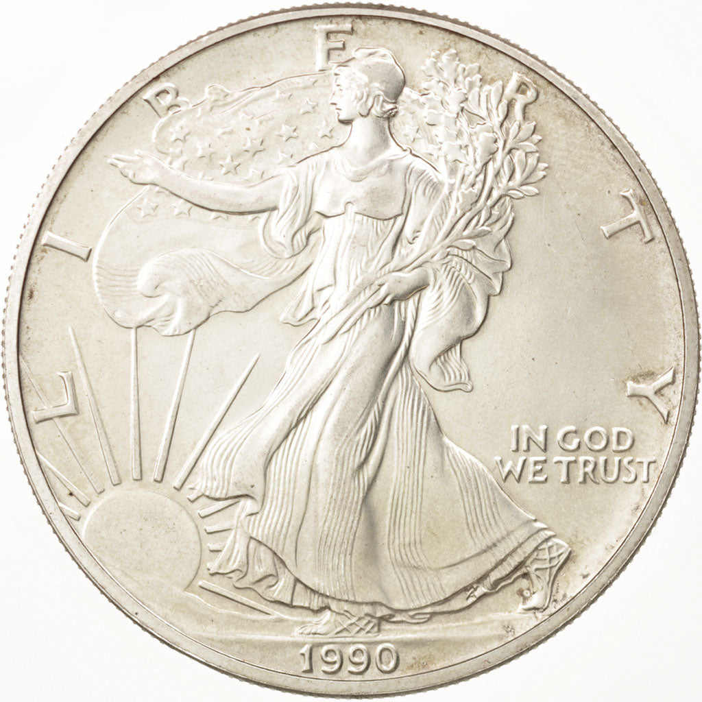 États-Unis, Dollar, 1990, Philadelphia, SUP+, Argent, KM:273