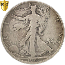 Coin, United States, Walking Liberty Half Dollar, Half Dollar, 1921, U.S. Mint