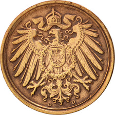 GERMANY - EMPIRE, Wilhelm II, Pfennig, 1915, Munich, EF(40-45), Copper, KM:10