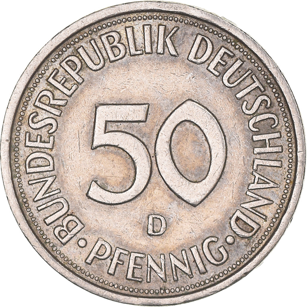 Coin, GERMANY - FEDERAL REPUBLIC, 50 Pfennig, 1976