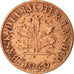GERMANIA - REPUBBLICA FEDERALE, Pfennig, 1949, Munich, MB, Acciaio placcato r...