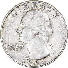 Coin, United States, Washington Quarter, Quarter, 1964, U.S. Mint, Philadelphia