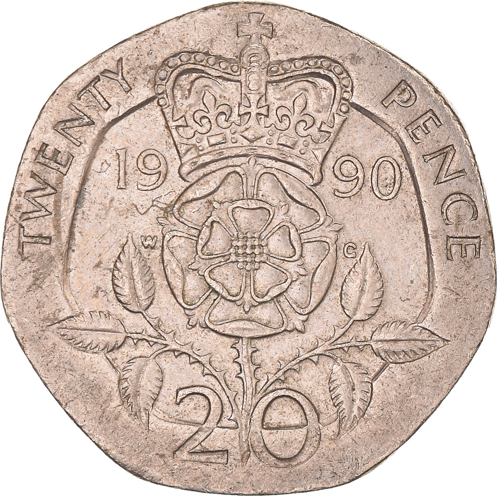 Moeda, Grã-Bretanha, 20 Pence, 1990