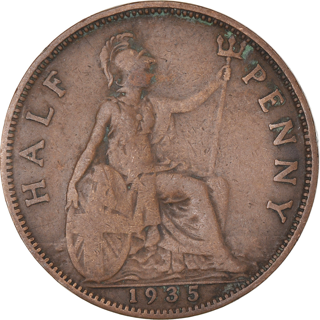 Monnaie, Grande-Bretagne, 1/2 Penny, 1935
