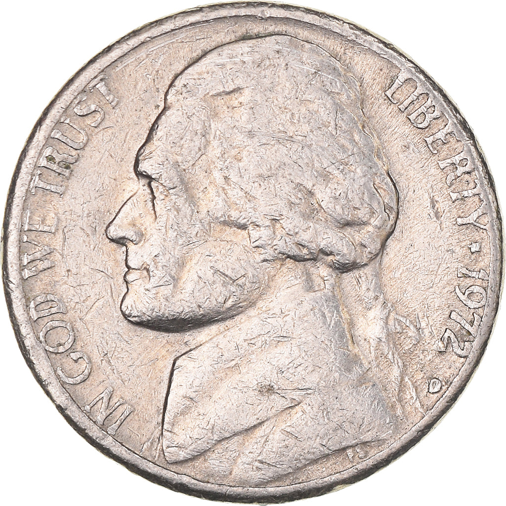 Coin, United States, 5 Cents, 1972