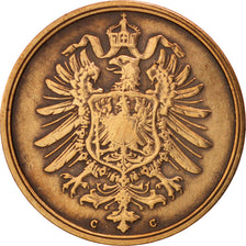 GERMANY - EMPIRE, Wilhelm I, 2 Pfennig, 1874, Frankfurt, EF(40-45), Copper, KM:2