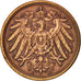 GERMANIA - IMPERO, Wilhelm II, 2 Pfennig, 1908, Muldenhütten, BB, Rame, KM:16