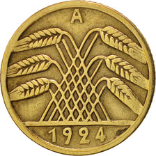 Coin, GERMANY, WEIMAR REPUBLIC, 5 Rentenpfennig, 1924, Berlin, EF(40-45)