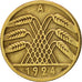 Coin, GERMANY, WEIMAR REPUBLIC, 5 Rentenpfennig, 1924, Berlin, EF(40-45)