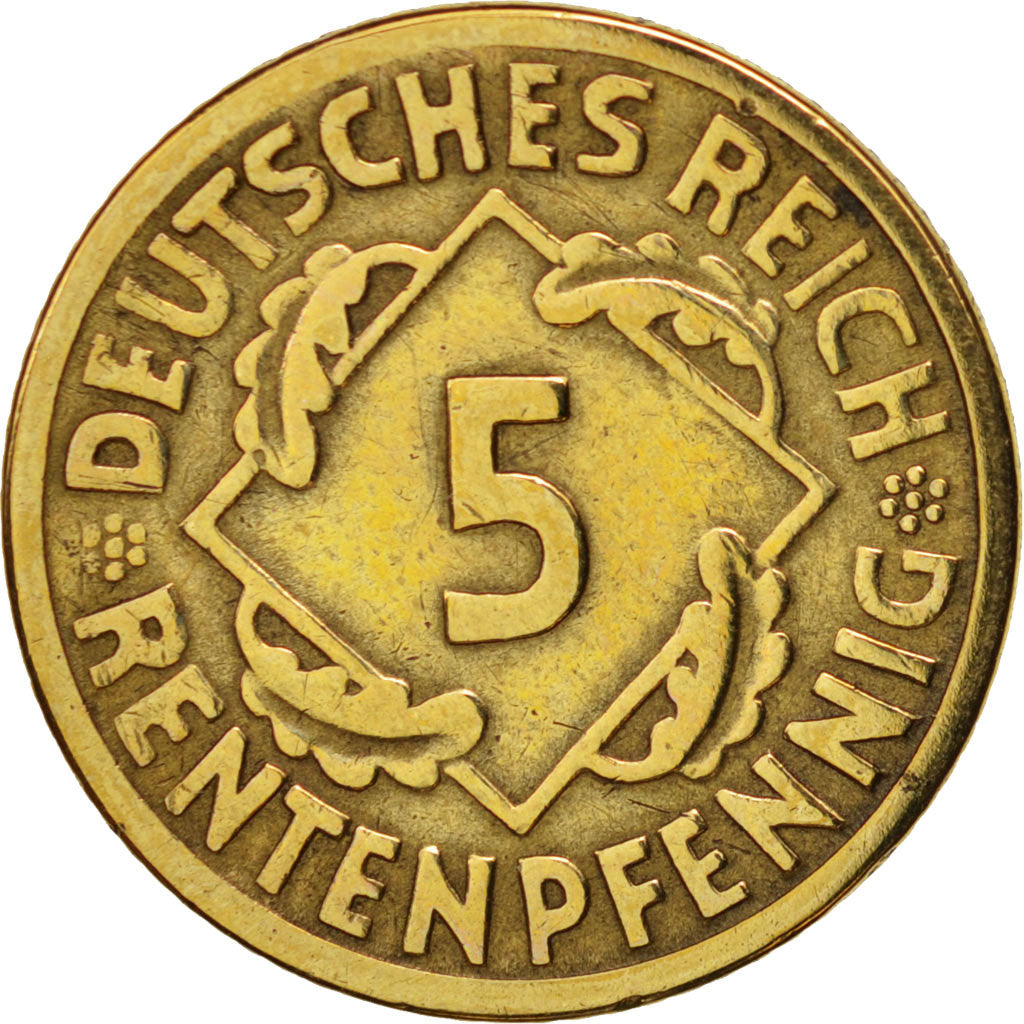 Coin, GERMANY, WEIMAR REPUBLIC, 5 Rentenpfennig, 1924, Berlin, EF(40-45)