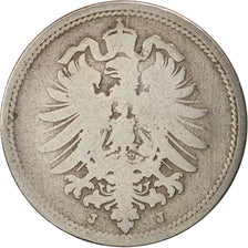 GERMANIA - IMPERO, Wilhelm I, 10 Pfennig, 1876, Hamburg, MB, Rame-nichel, KM:4