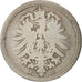 GERMANIA - IMPERO, Wilhelm I, 10 Pfennig, 1876, Hamburg, MB, Rame-nichel, KM:4