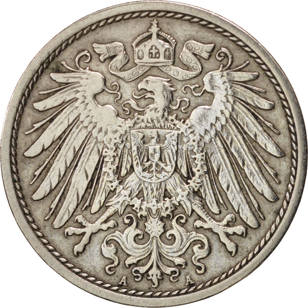 GERMANIA - IMPERO, Wilhelm II, 10 Pfennig, 1911, Berlin, BB, Rame-nichel, KM:12